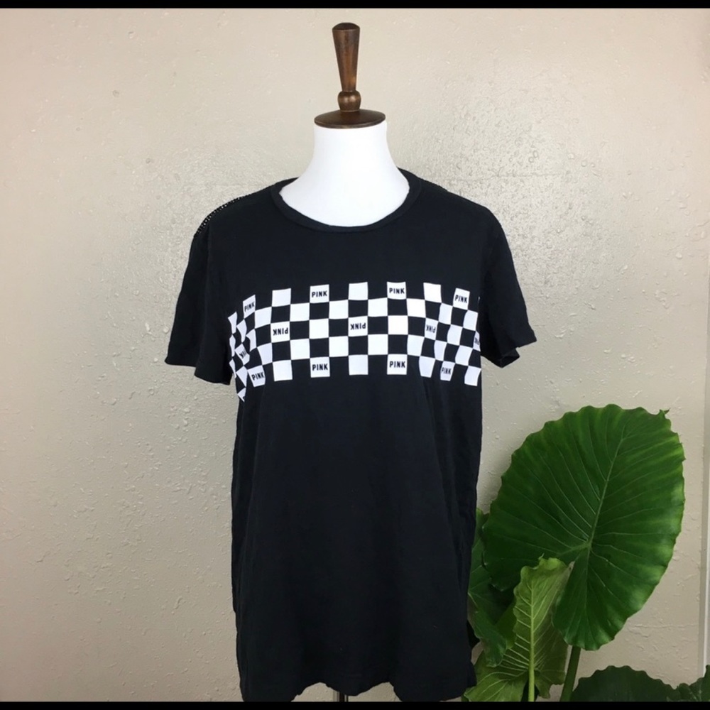 Victoria’s Secret pink checkered tee
